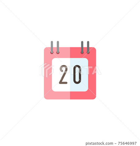 Calendar. Diary date. Flat color icon. Commerce vector illustration 75646997