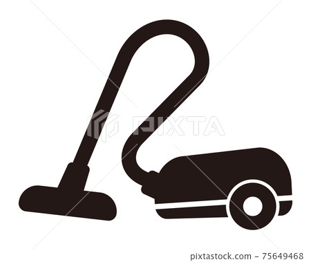 Simple vacuum cleaner icon / black and white - Stock Illustration ...