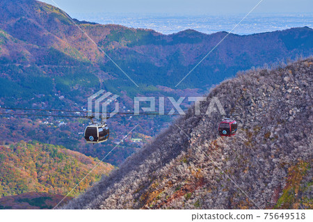 Owakudani and Hakone Ropeway in Hakone Town, Kanagawa Prefecture 75649518