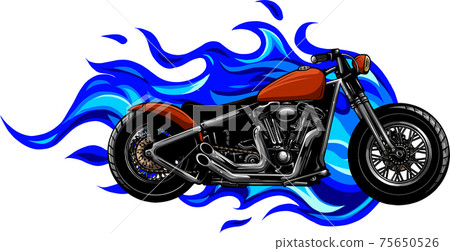 burning motorcycle engulfed in fierce fiery orange flames and fire exploding sparks burning motorcycle engulfed in fierce fiery orange flames and fire exploding sparks 75650526
