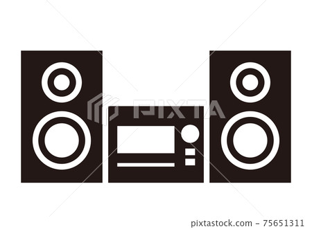 簡單組件圖標/黑色和白色 75651311