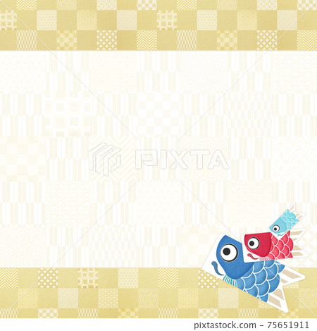 Carp streamer and golden checkered frame-there are multiple variations 75651911