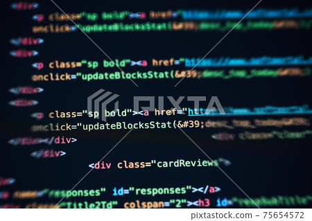Programming code abstract background of software developer. 75654572