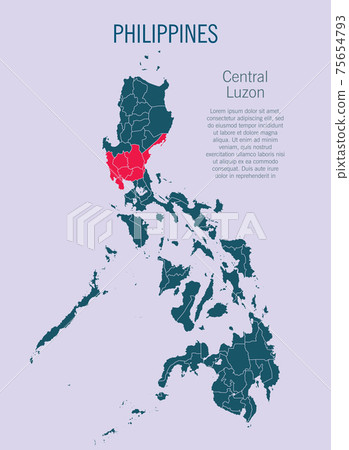 Luzon Map With Regions Philippines Vector Map, Region Central Luzon, Asia - Stock Illustration  [75654793] - Pixta