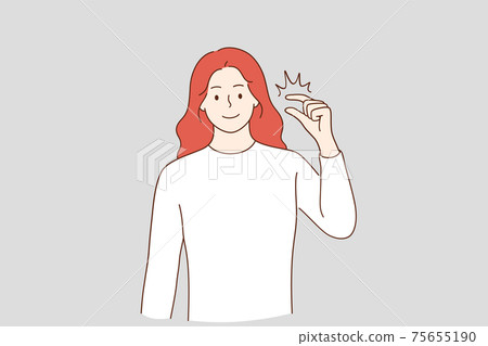 Little bit and small amount concept 75655190