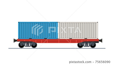 Freight train wagon. Freight train wagon. 75656090