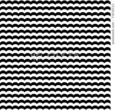 Waves seamless pattern in black and white 75656552