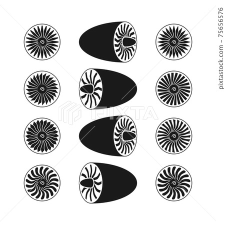 Aircraft jet engine and blades of turbine 75656576