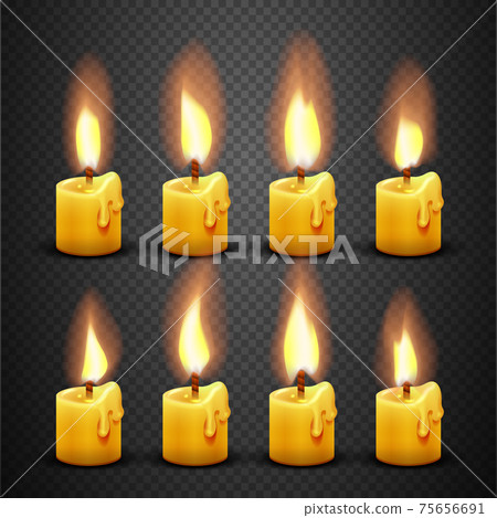 candle with fire animation on background 75656691