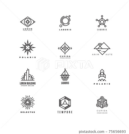 minimal geometric vintage labels set minimal geometric vintage labels set 75656693