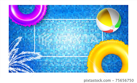 Water Park Creative Advertising Poster Vector Illustration Water Park Creative Advertising Poster Vector Illustration 75656750