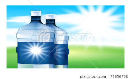 Water Natural Drink Creative Promo Poster Vector 75656768