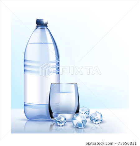 Natural Mineral Water Promotional Poster Vector Illustration 75656811