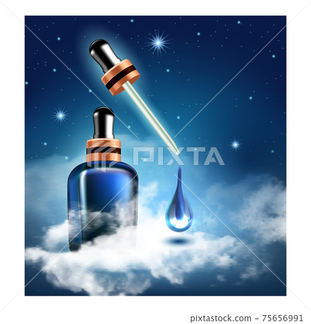 Night Cosmetics Creative Promotional Poster Vector Illustration Night Cosmetics Creative Promotional Poster Vector Illustration 75656991