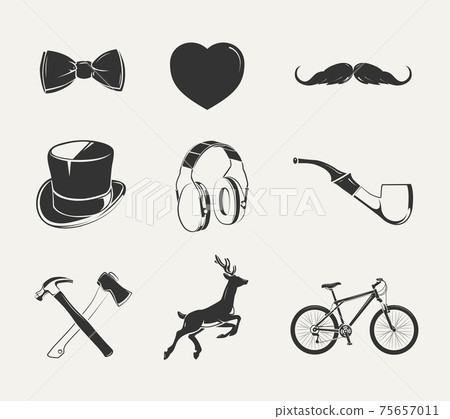 elements for vintage hipster labels 75657011