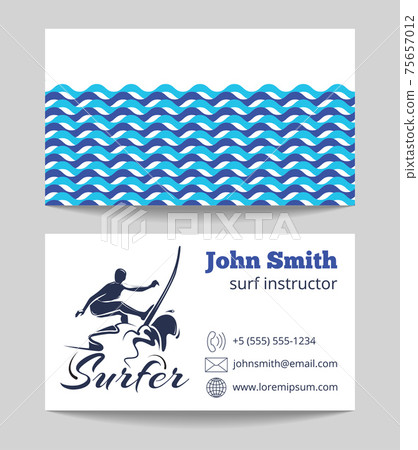 Surf business card template 75657012
