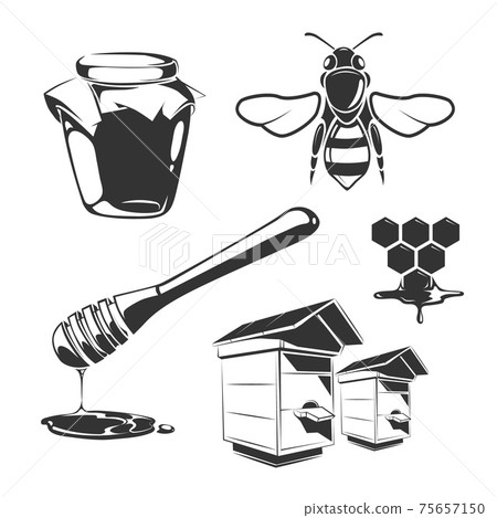 elements for honey vintage labels 75657150