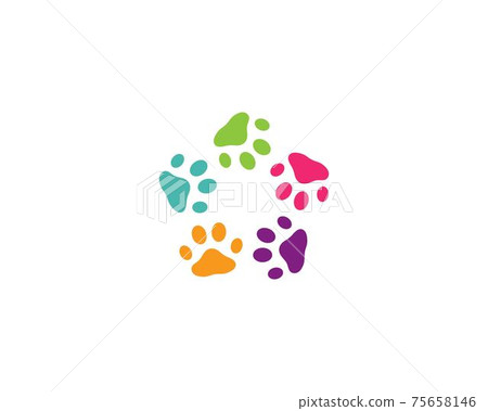 Paw logo vector 75658146