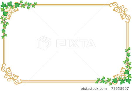 Green decorative frame Green decorative frame 75658997