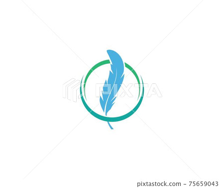 feather logo vector 75659043