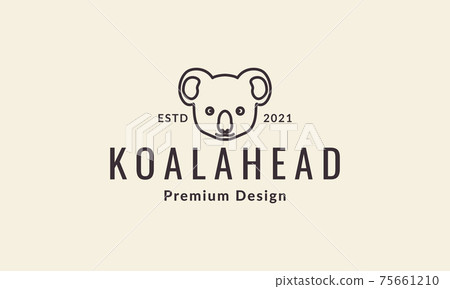 lines head cartoon cute koala colorful logo vector symbol icon design illustration 75661210
