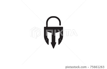padlock with warrior logo vector symbol icon design illustration padlock with warrior logo vector symbol icon design illustration 75661263