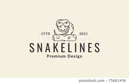 animal cartoon lines snake Python logo vector symbol icon design illustration 75661456