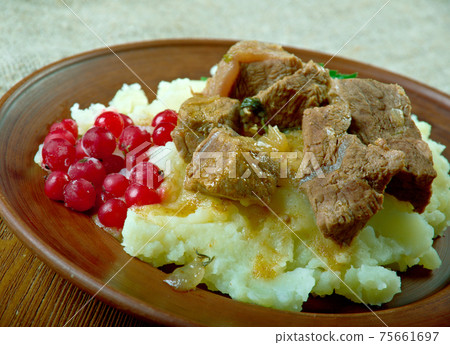 Sauteed reindeer venison steak Sauteed reindeer venison steak 75661697