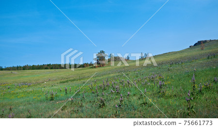 vast steppes Olkhon island vast steppes Olkhon island 75661773