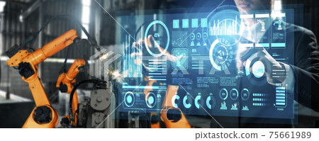 Advanced robot arm system for digital industry and factory robotic technology Advanced robot arm system for digital industry and factory robotic technology 75661989