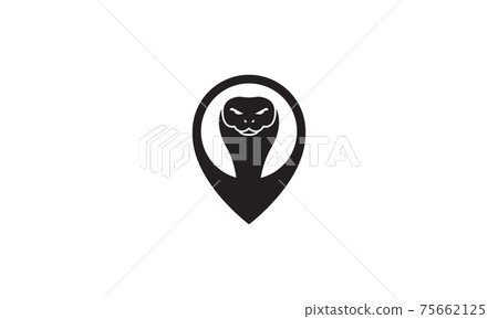 snake with pin map location logo vector symbol icon design illustration 75662125