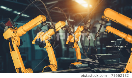 Smart industry robot arms for digital factory production technology Smart industry robot arms for digital factory production technology 75662182