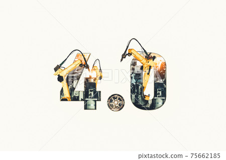 Smart industry robot arms for digital factory production technology Smart industry robot arms for digital factory production technology 75662185