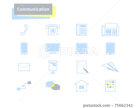 通信圖標集(簡單) 通信圖標集(簡單) 75662342