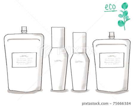 Cosmetics and emulsion refills_white Cosmetics and emulsion refills_white 75666384