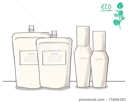 Refill of cosmetics and milky lotion _ generated set Refill of cosmetics and milky lotion _ generated set 75666385
