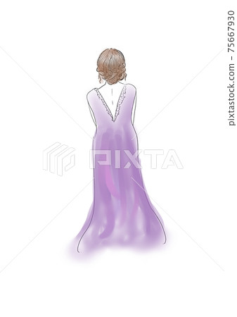 婚紗禮服（紫色） 75667930