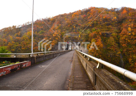 Autumn leaves of Hayade River Dam (Niigata Prefecture) Autumn leaves of Hayade River Dam (Niigata Prefecture) 75668999