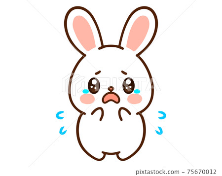 Frightened rabbit illustration material Frightened rabbit illustration material 75670012