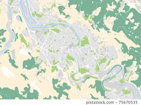 vector city map of Bilbao, Spain 75670535