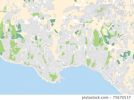 vector city map of Cascais and Estoril, Portugal 75670537