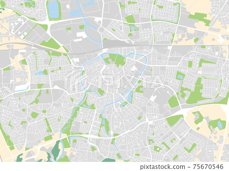 vector city map of Breda, Netherlands vector city map of Breda, Netherlands 75670546