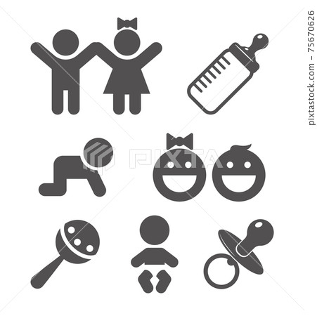 Baby flat icon Baby flat icon 75670626