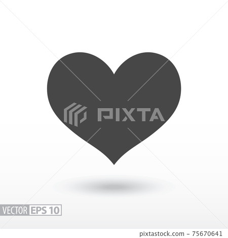 Heart flat Icon. Sign heart. Vector logo for web design, mobile and infographics 75670641