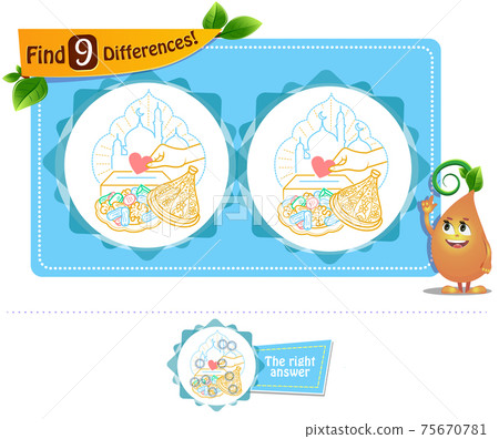 sweets, oriental game 9 differences sweets, oriental game 9 differences 75670781