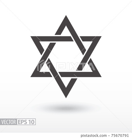 Star of David. Star flat icon. Sign Star Star of David. Star flat icon. Sign Star 75670791