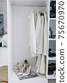 Modern beautiful dressing room with a variety of things 75670970