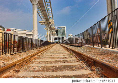 Scenery of Haeundae Beach Train, Busan, South Korea, Asia. Scenery of Haeundae Beach Train, Busan, South Korea, Asia. 75671031