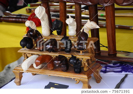 Keris is a traditional weapon of the Malay community in Malaysia. Made manually by using the selected iron. The handle is made of wood or ivory. 75671391