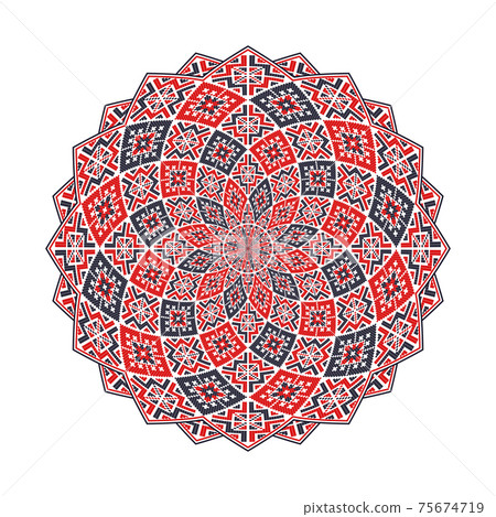 Romanian round design element 16 75674719
